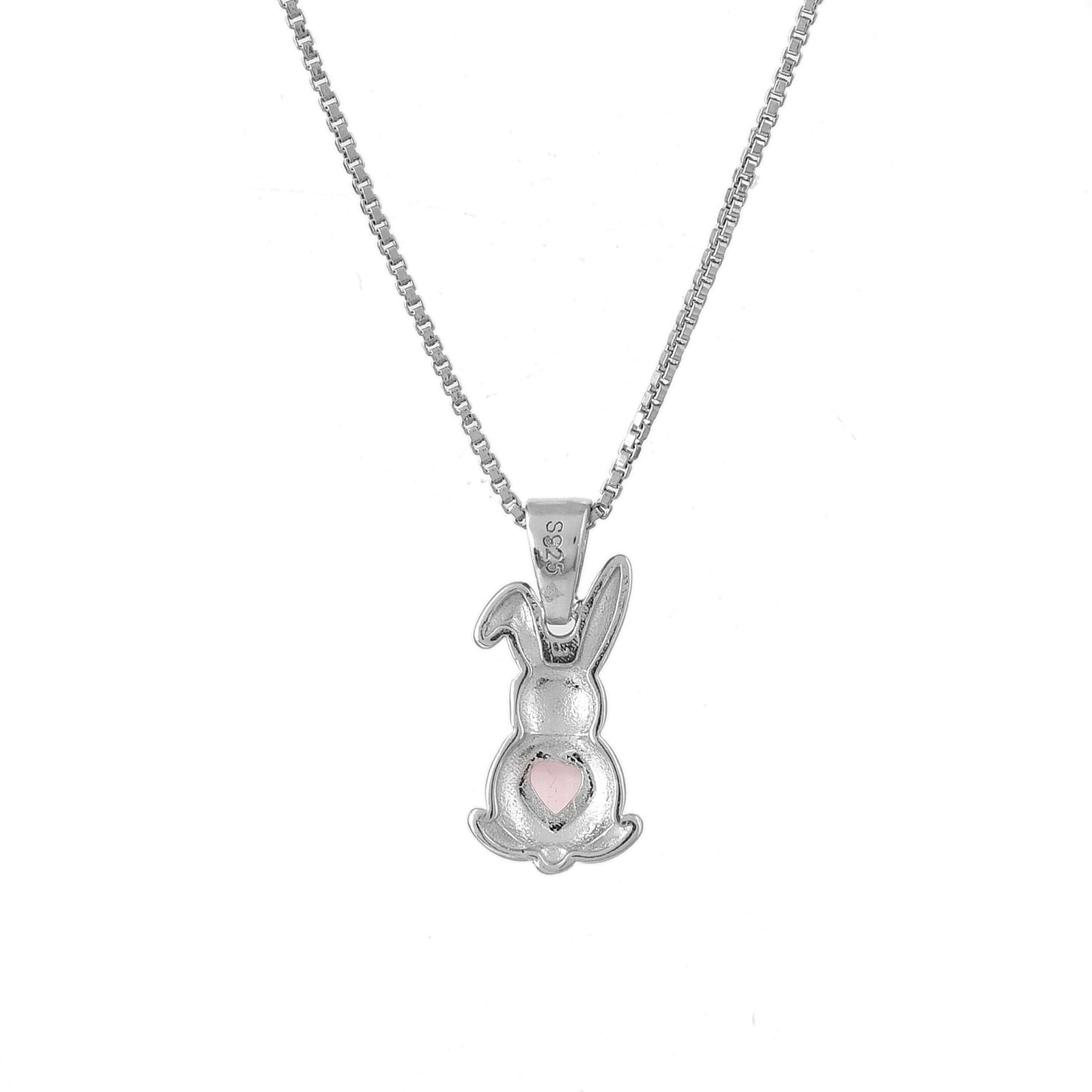 Tropical Wildlife Bunny Hug Sterling Silver Pendant