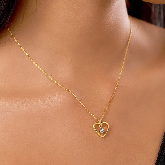 Amorette Lab-Grown Diamond Heart Pendant