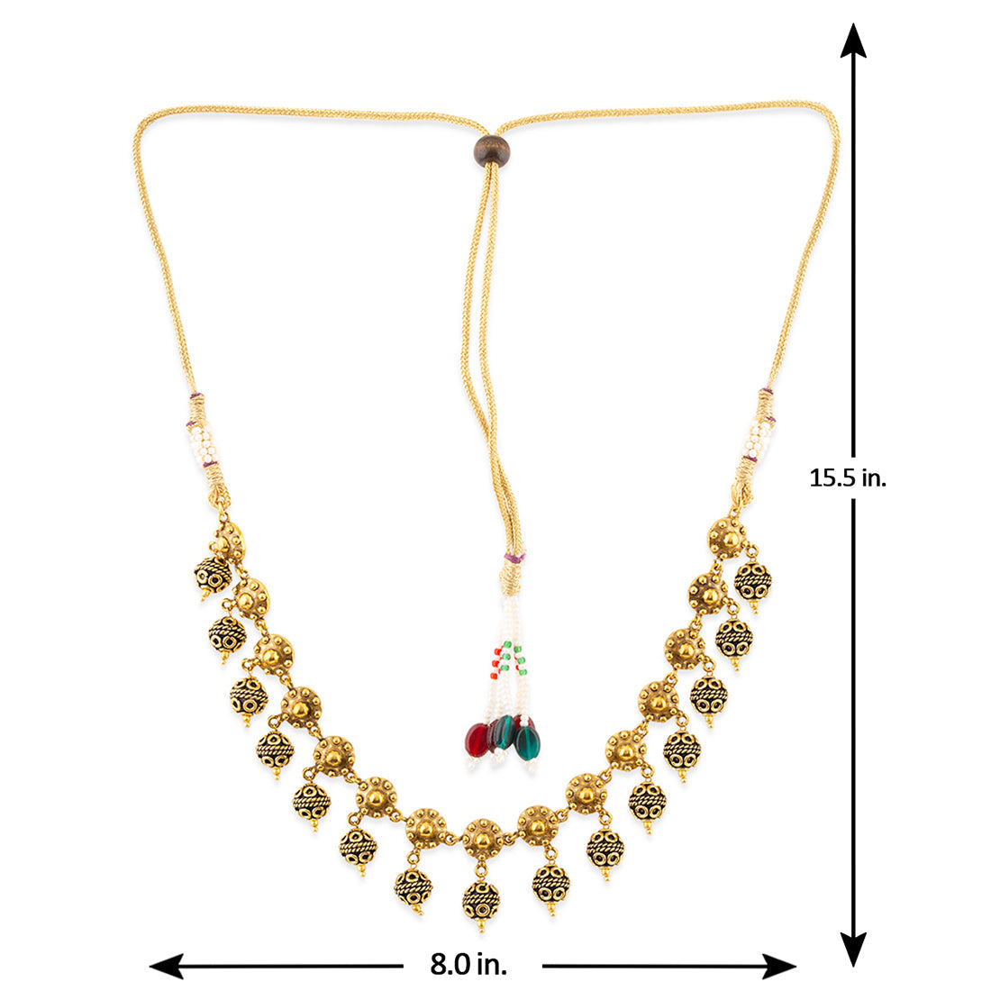 Rava Ball Ball Drop Choker Necklace