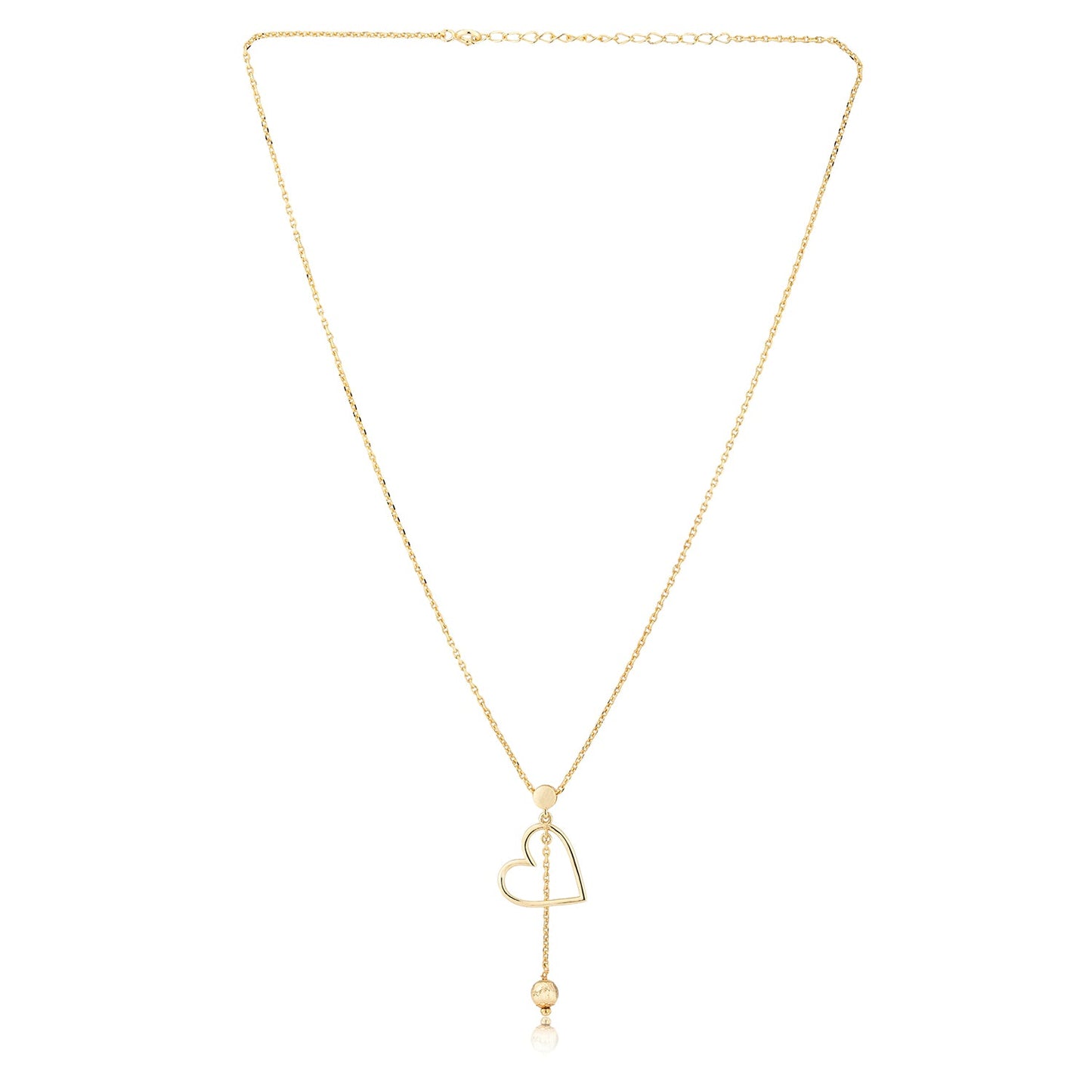 Valentine's Day Golden Drop of Love Sterling Silver Pendant