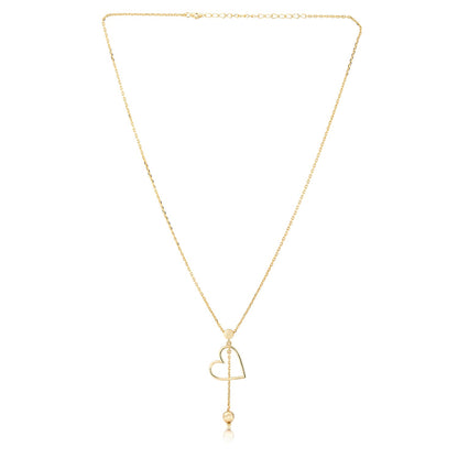 Valentine's Day Golden Drop of Love Sterling Silver Pendant