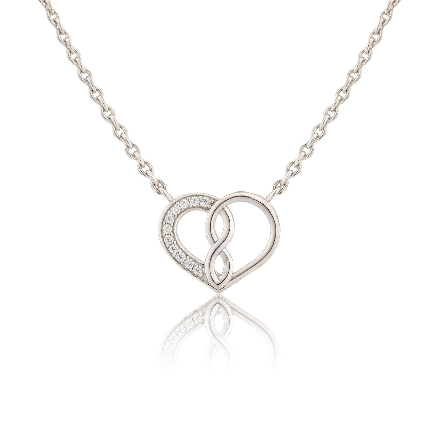 Valentine's Day Entwined in Love Sterling Silver Necklace