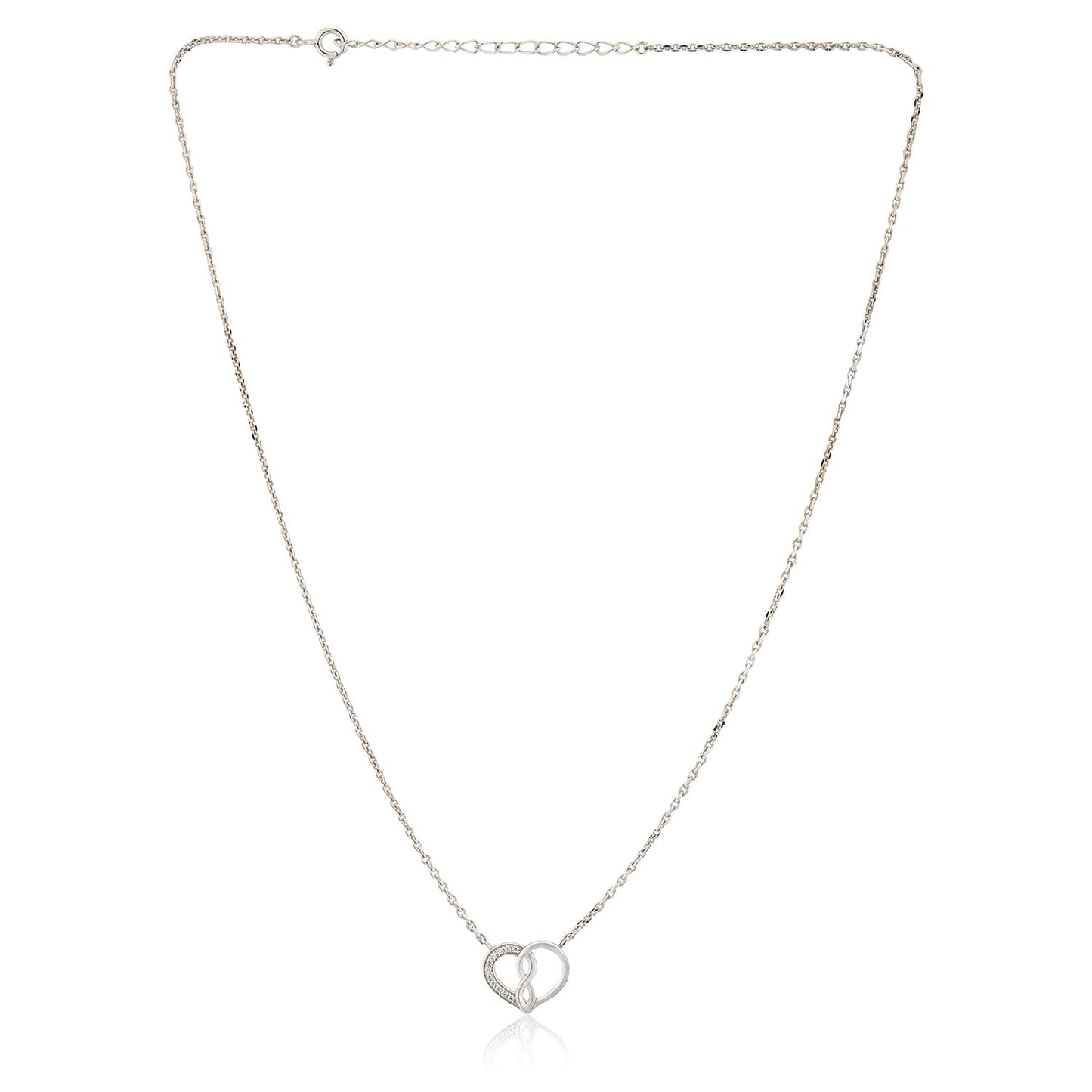 Valentine's Day Entwined in Love Sterling Silver Necklace