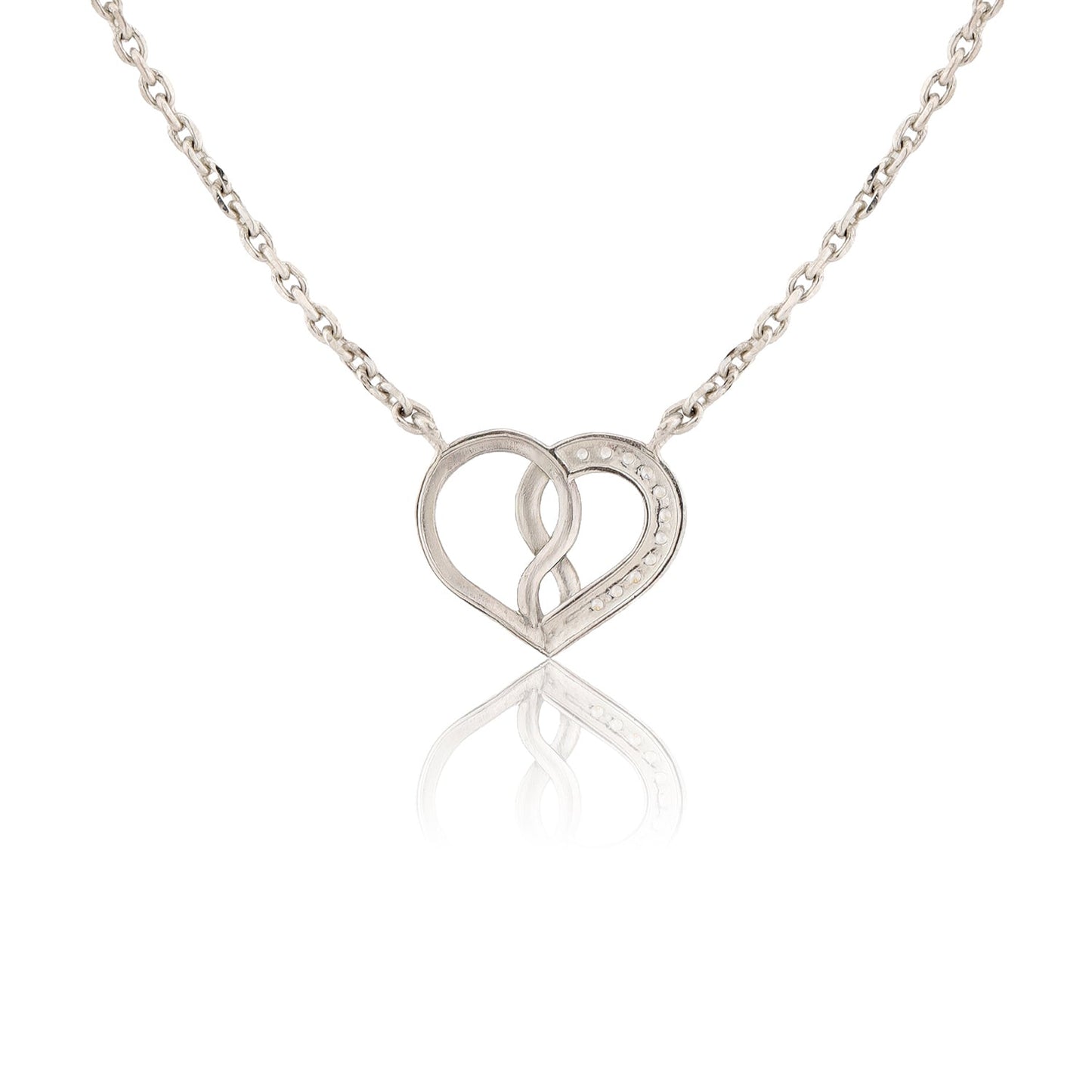 Valentine's Day Entwined in Love Sterling Silver Necklace