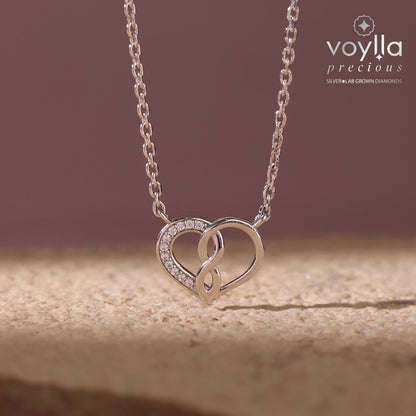 Valentine's Day Entwined in Love Sterling Silver Necklace
