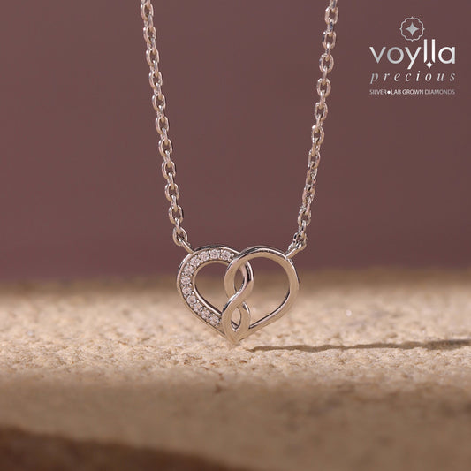 Valentine's Day Entwined in Love Sterling Silver Necklace