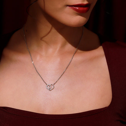 Valentine's Day Entwined in Love Sterling Silver Necklace