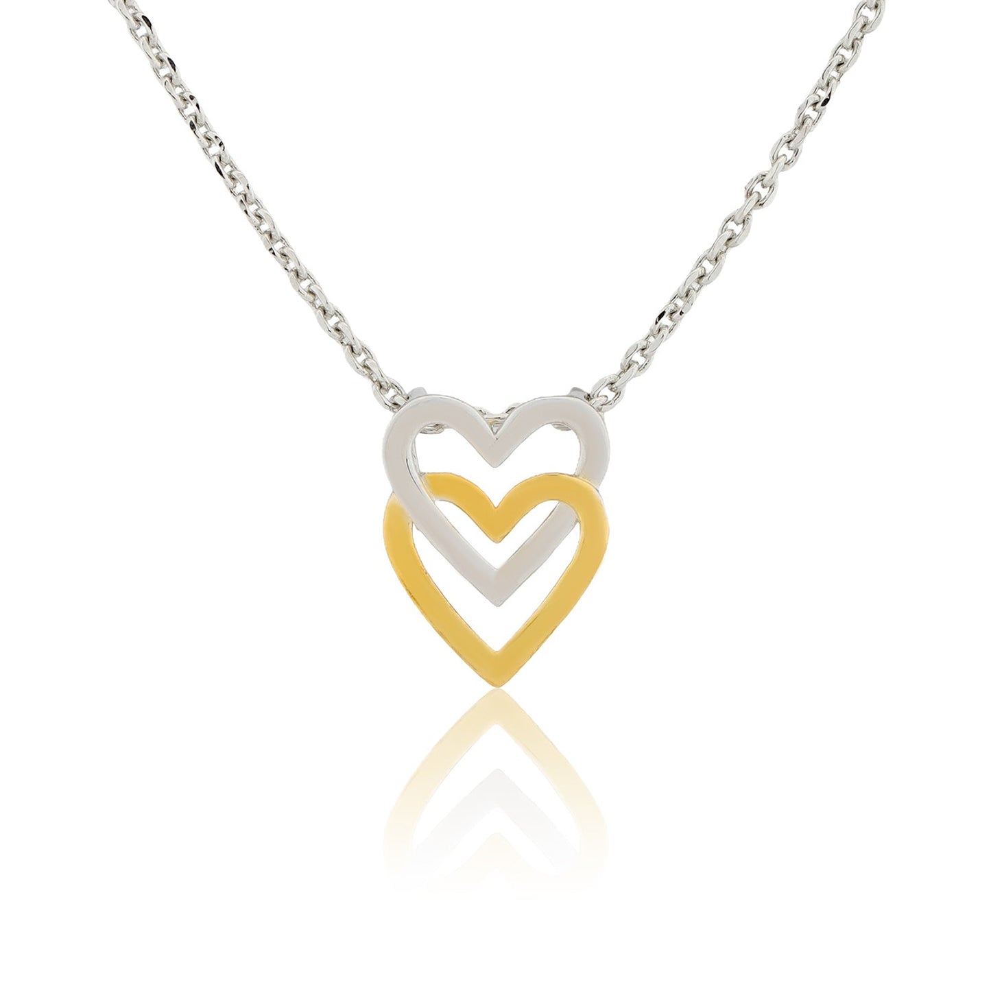Valentine's Day Two Souls One Heart Sterling Silver Pendant