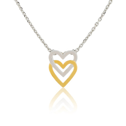 Valentine's Day Two Souls One Heart Sterling Silver Pendant
