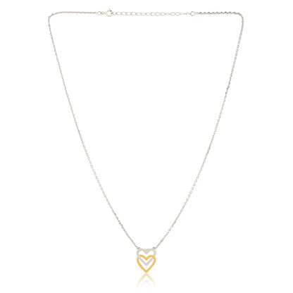 Valentine's Day Two Souls One Heart Sterling Silver Pendant