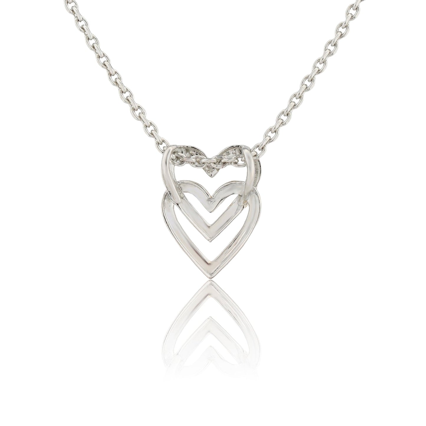 Valentine's Day Two Souls One Heart Sterling Silver Pendant