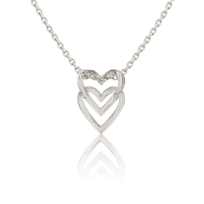 Valentine's Day Two Souls One Heart Sterling Silver Pendant
