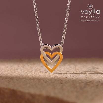 Valentine's Day Two Souls One Heart Sterling Silver Pendant