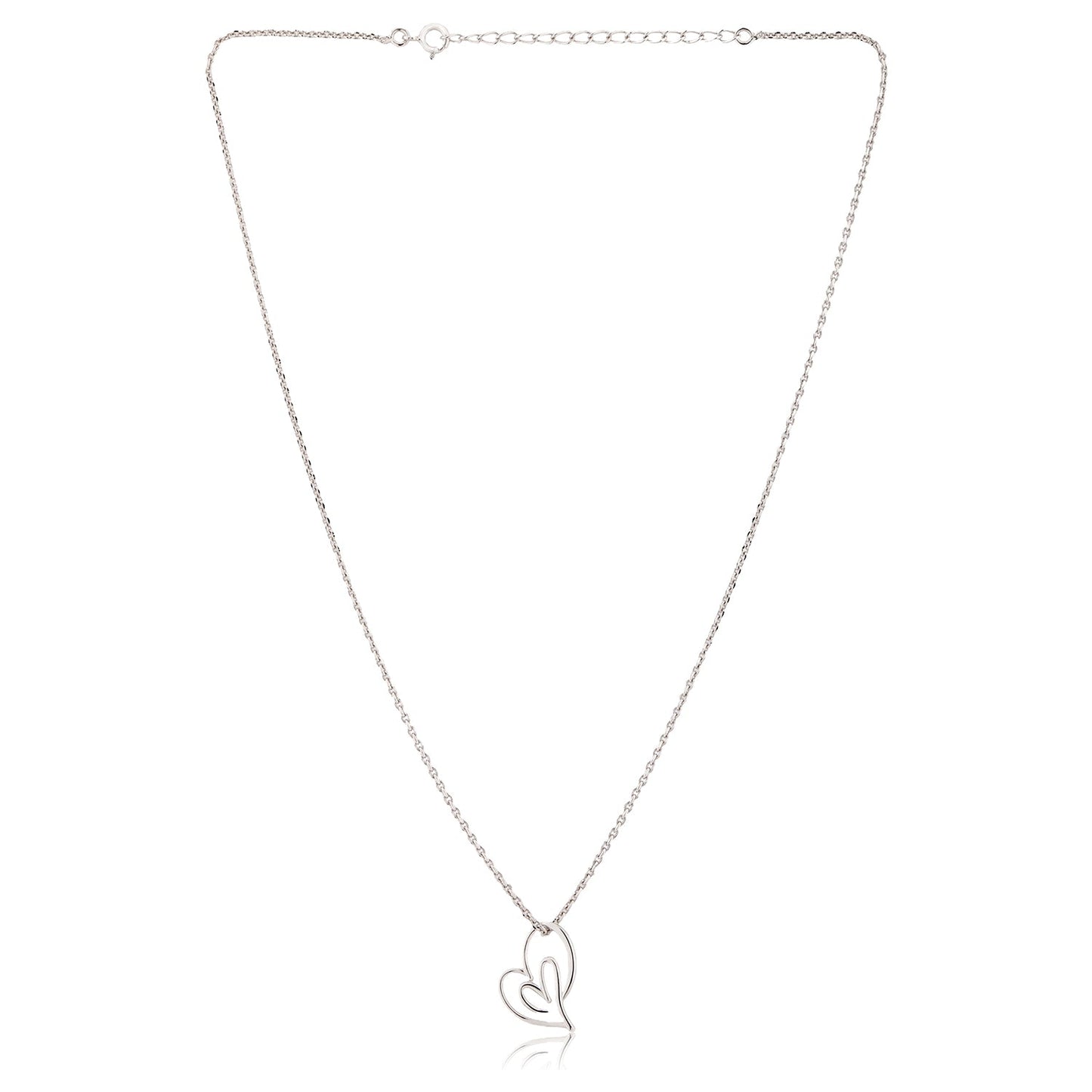Valentine's Day Open Hearts in Harmony  Sterling Silver Pendant