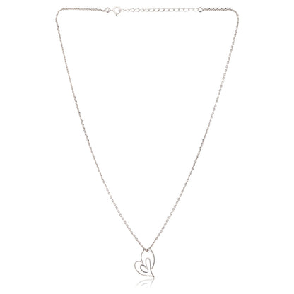 Valentine's Day Open Hearts in Harmony  Sterling Silver Pendant