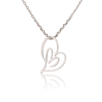 Valentine's Day Open Hearts in Harmony  Sterling Silver Pendant