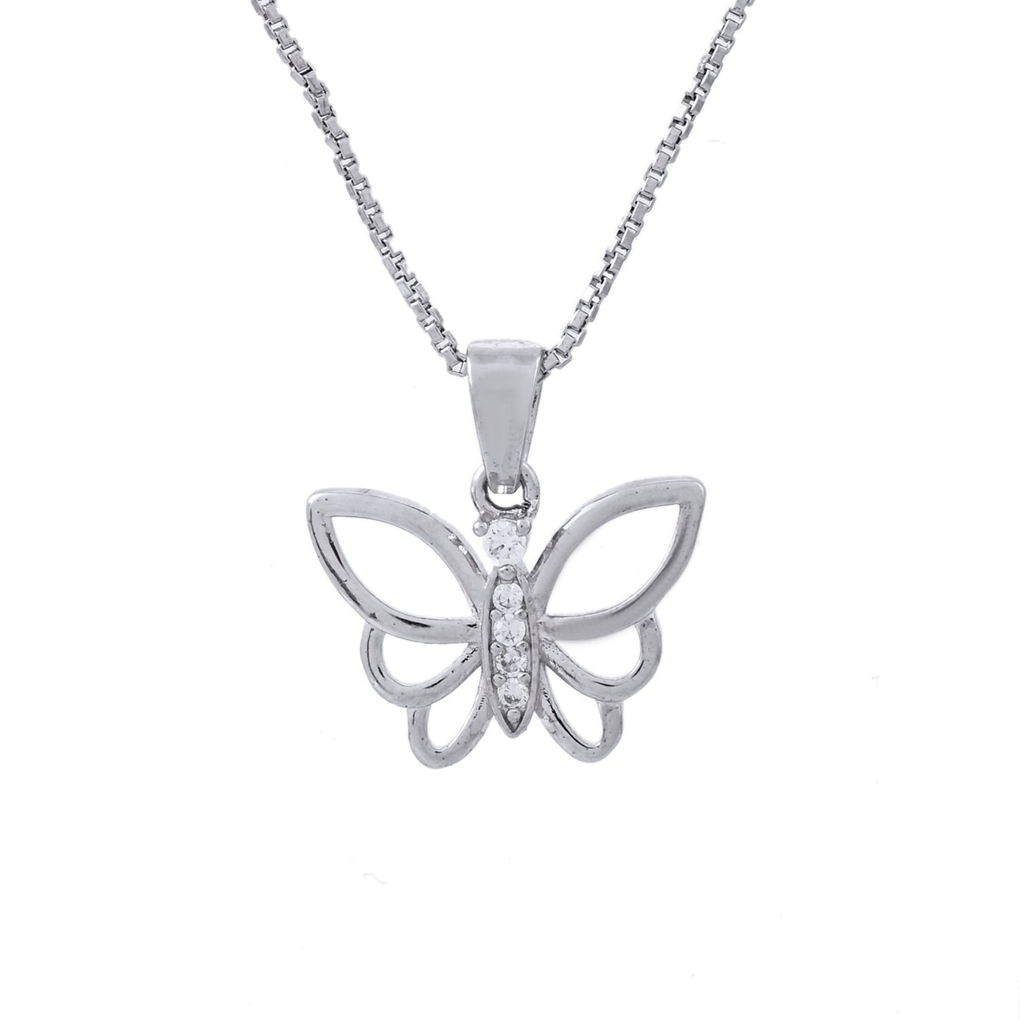 Tropical Wildlife  Butterfly Sterling Silver Pendant