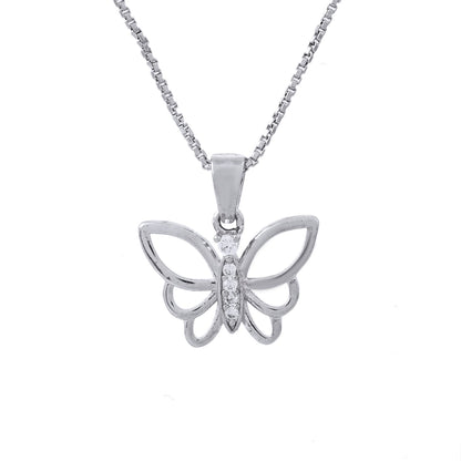 Tropical Wildlife  Butterfly Sterling Silver Pendant