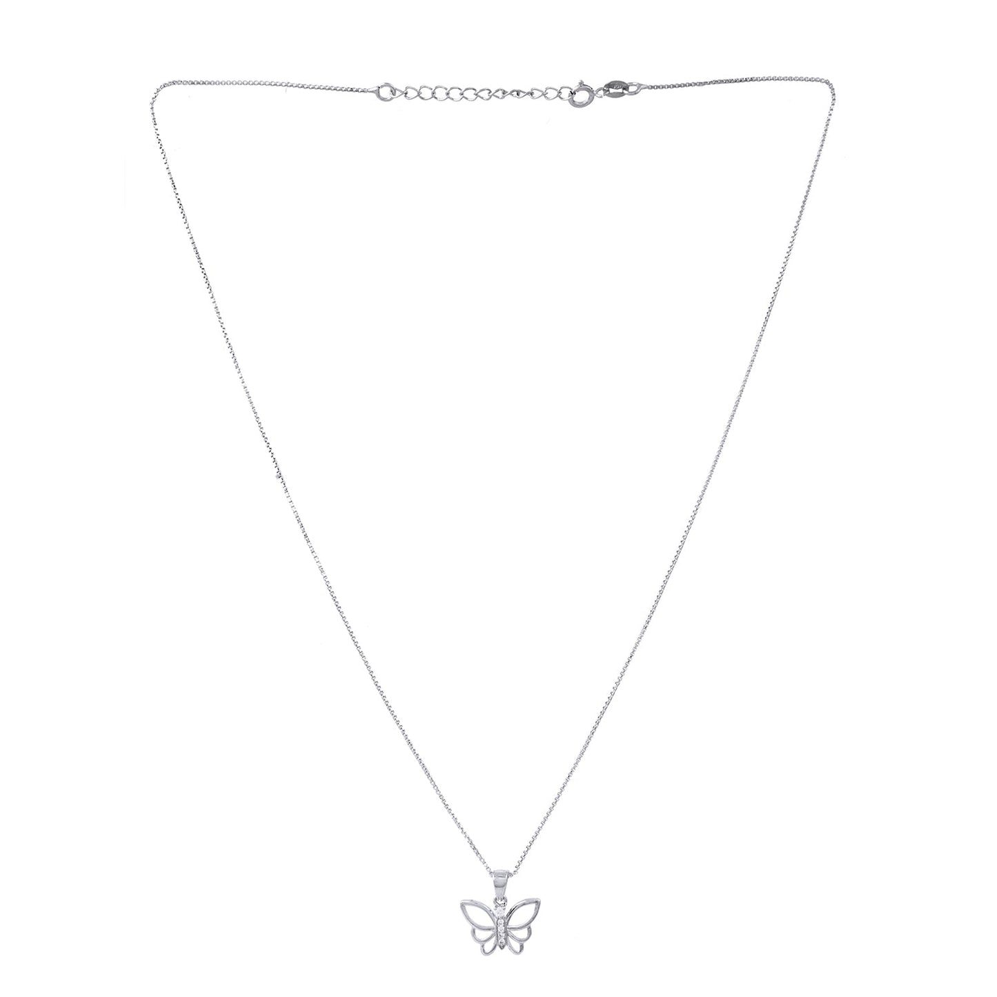 Tropical Wildlife  Butterfly Sterling Silver Pendant