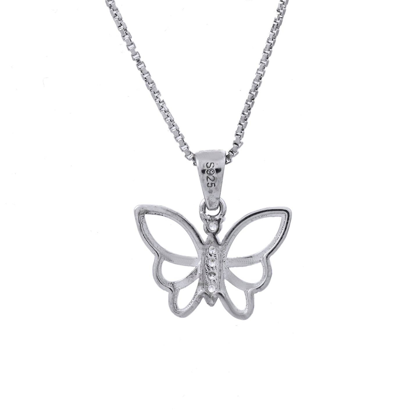 Tropical Wildlife  Butterfly Sterling Silver Pendant