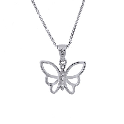 Tropical Wildlife  Butterfly Sterling Silver Pendant