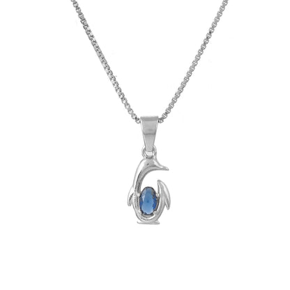 Tropical Wildlife Icy Cold Penguin  Sterling Silver Pendant