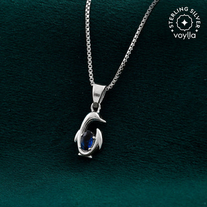 Tropical Wildlife Icy Cold Penguin  Sterling Silver Pendant
