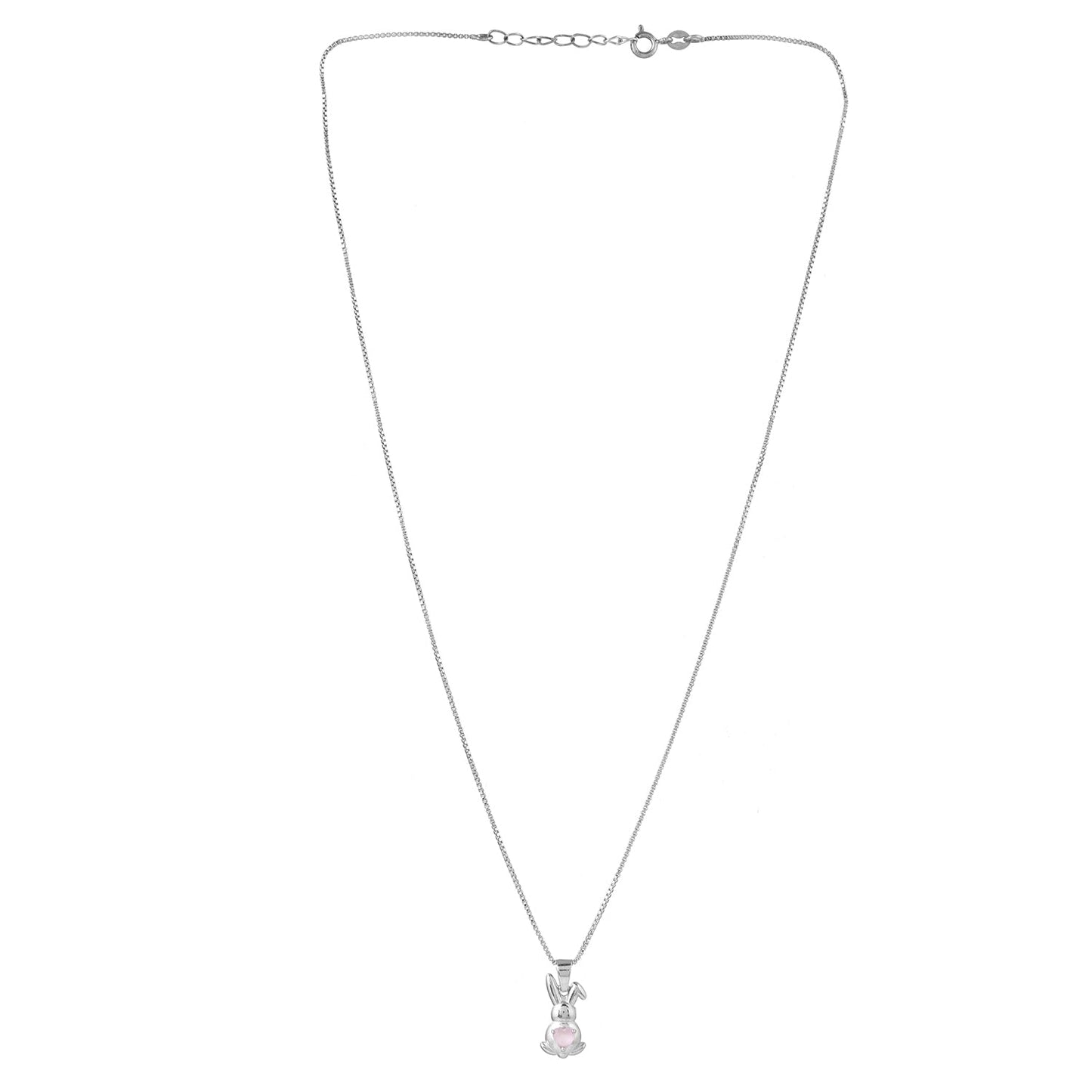 Tropical Wildlife Bunny Hug  Sterling Silver Pendant