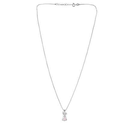 Tropical Wildlife Bunny Hug  Sterling Silver Pendant