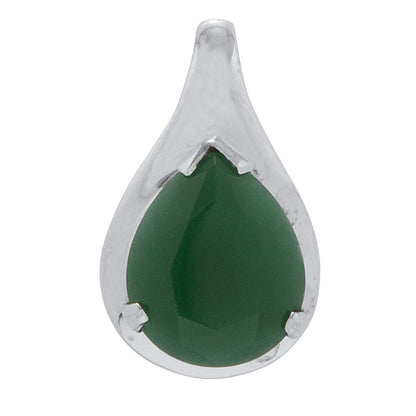 Dazzling Green Stone Embellished Pendant without Chain