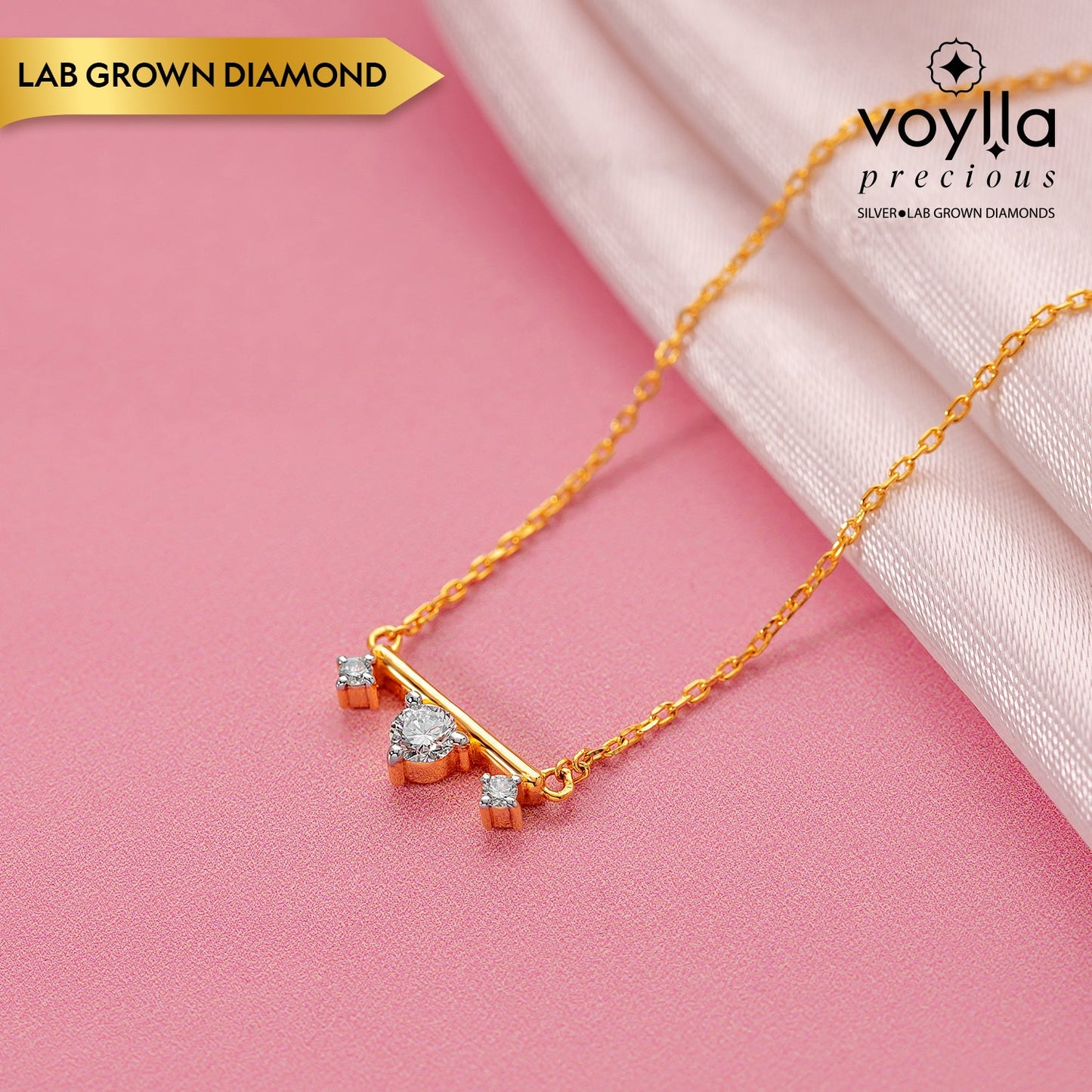 Twilight Trio Lab-Grown Diamond Necklace