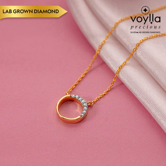 Golden Arc Lab-Grown Diamond Necklace