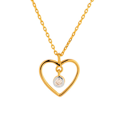 Amorette Lab-Grown Diamond Heart Pendant