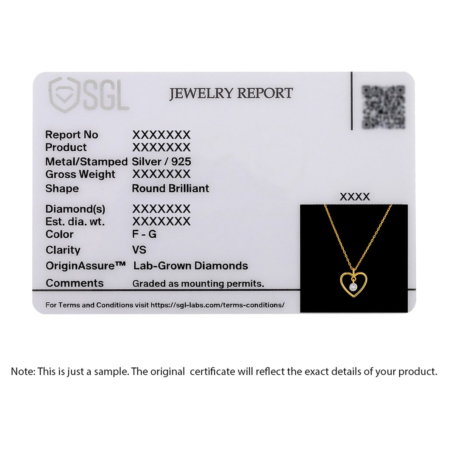 Amorette Lab-Grown Diamond Heart Pendant
