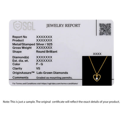 Amorette Lab-Grown Diamond Heart Pendant