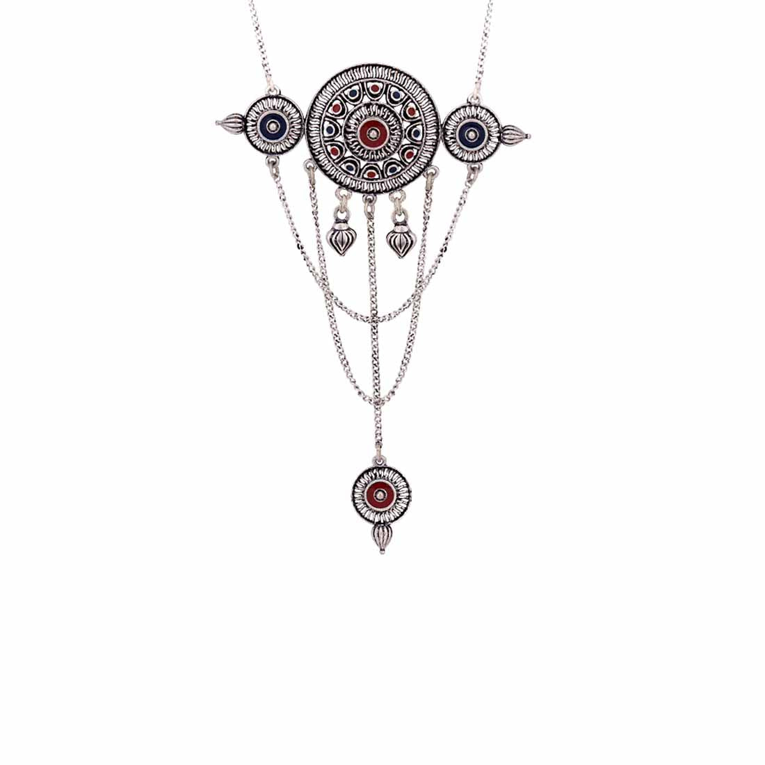 Mandala Circles Drop Style Necklace