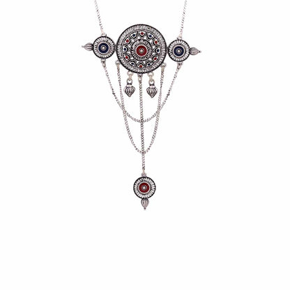 Mandala Circles Drop Style Necklace