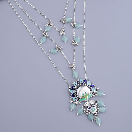 Bagh E Fiza Blooming Flower Motifs Necklace