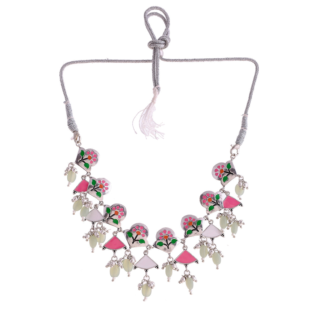 Bagh E Fiza Basanti Leaves and Flowers Necklace