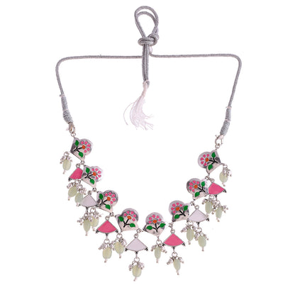 Bagh E Fiza Basanti Leaves and Flowers Necklace