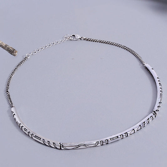 Aztec Bar Tribal Inspired Choker Necklace