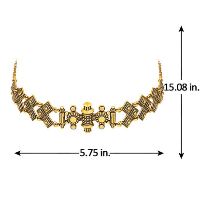 Temple of Love Lattice Pattern Choker Necklace
