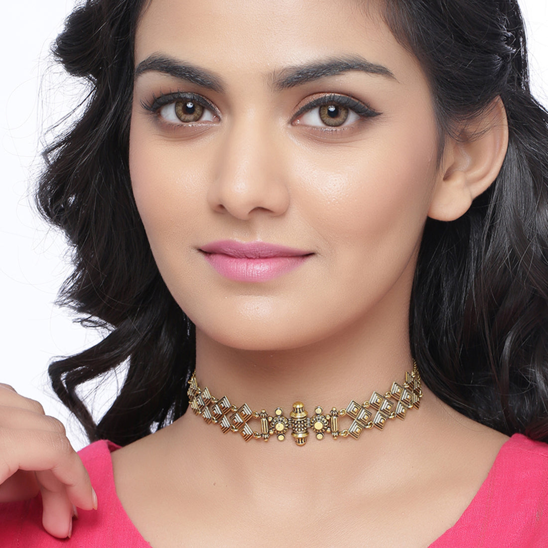 Temple of Love Lattice Pattern Choker Necklace