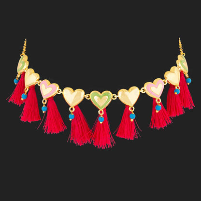 Truck Art Hearts and Tassels Necklace