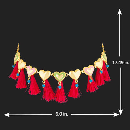 Truck Art Hearts and Tassels Necklace