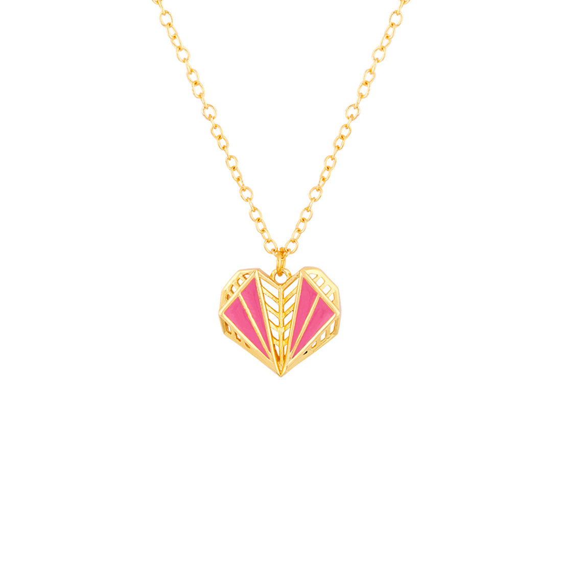 Mi Amore Enameled Filigree Heart Pendant