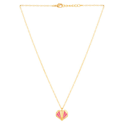 Mi Amore Enameled Filigree Heart Pendant