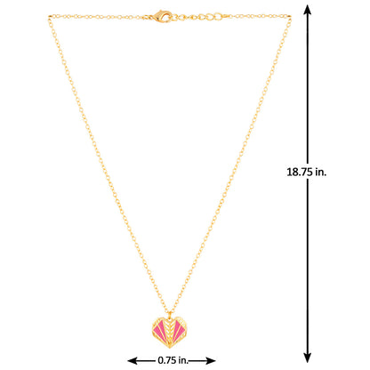 Mi Amore Enameled Filigree Heart Pendant