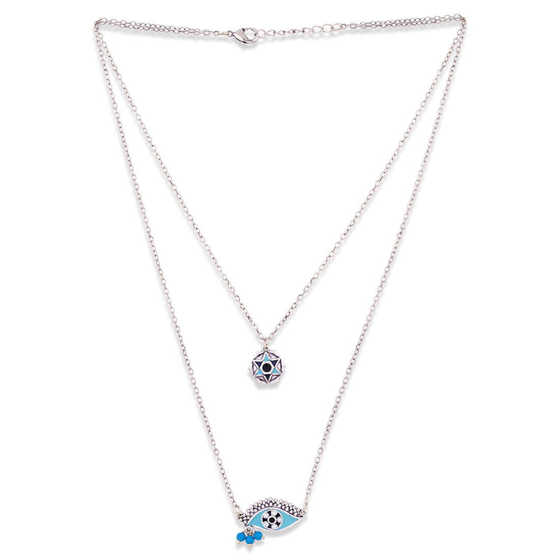 Evil Eyes Tribal Motif Necklace