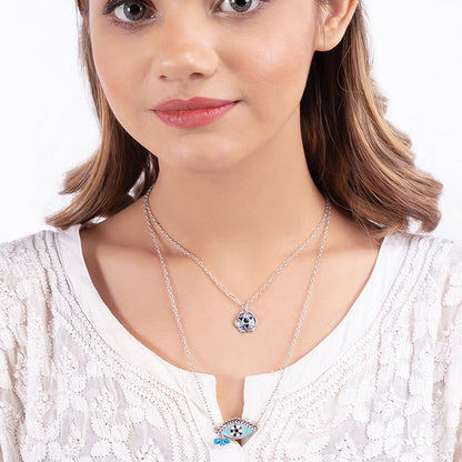 Evil Eyes Tribal Motif Necklace